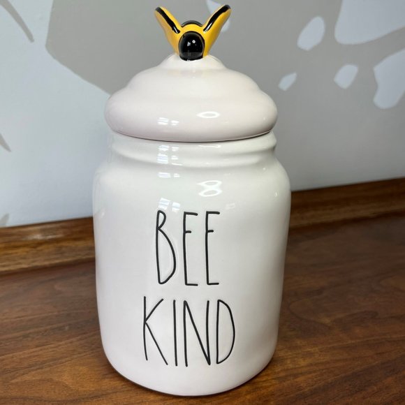 Rae Dunn Kitchen Rae Dunn Bee Kind Canister With Bumblebee Lid 8